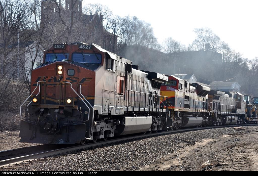 Westbound manifest exits the siding